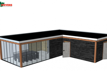 Grondwerk en bouwen schuur met veranda